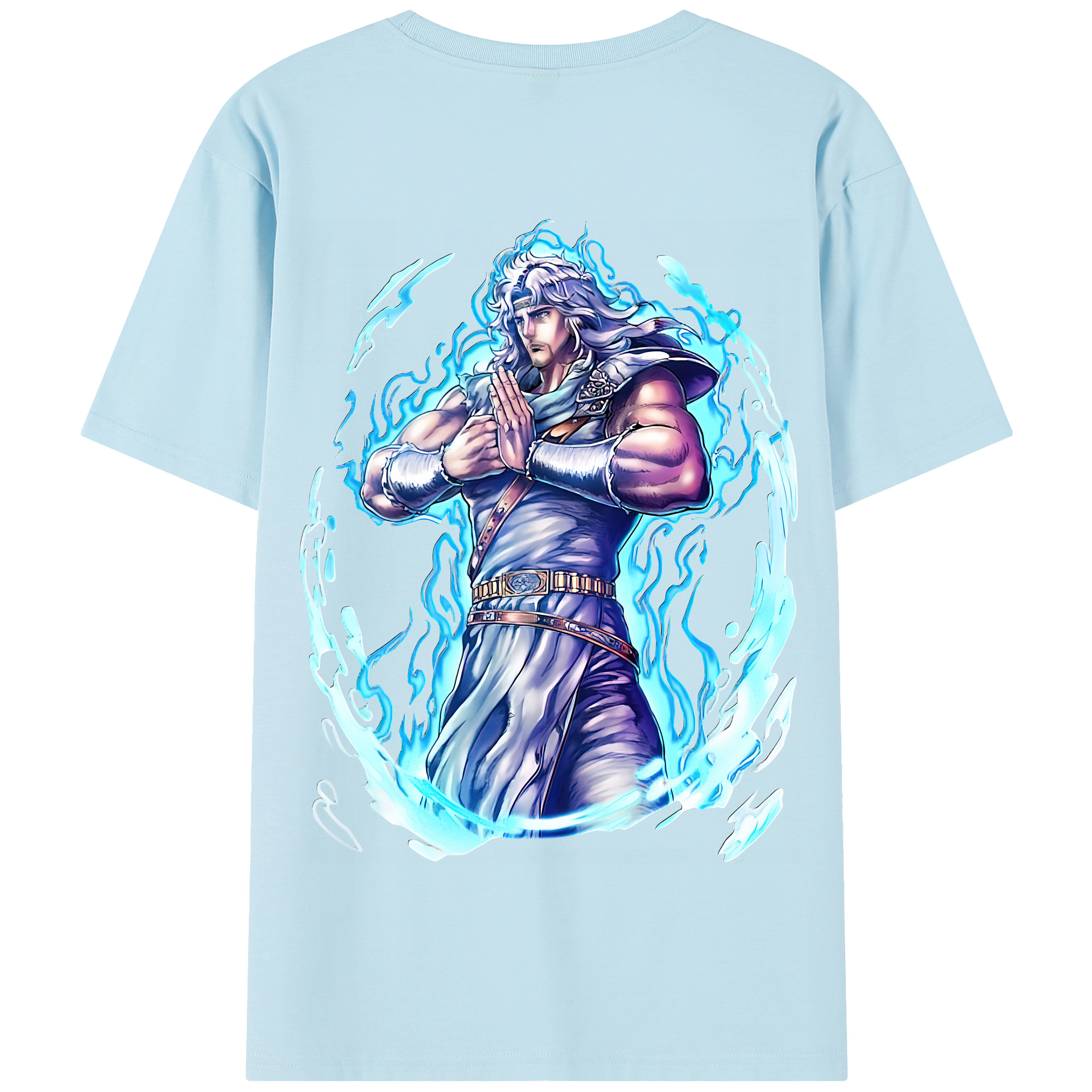 （画像用） 北斗の拳 Fist of the North Star 綿100％半袖Tシャツ（背面プリント）